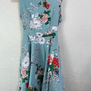 ARANEE Women’s Vintage blue floral sleeveless casual dress. Size XXL